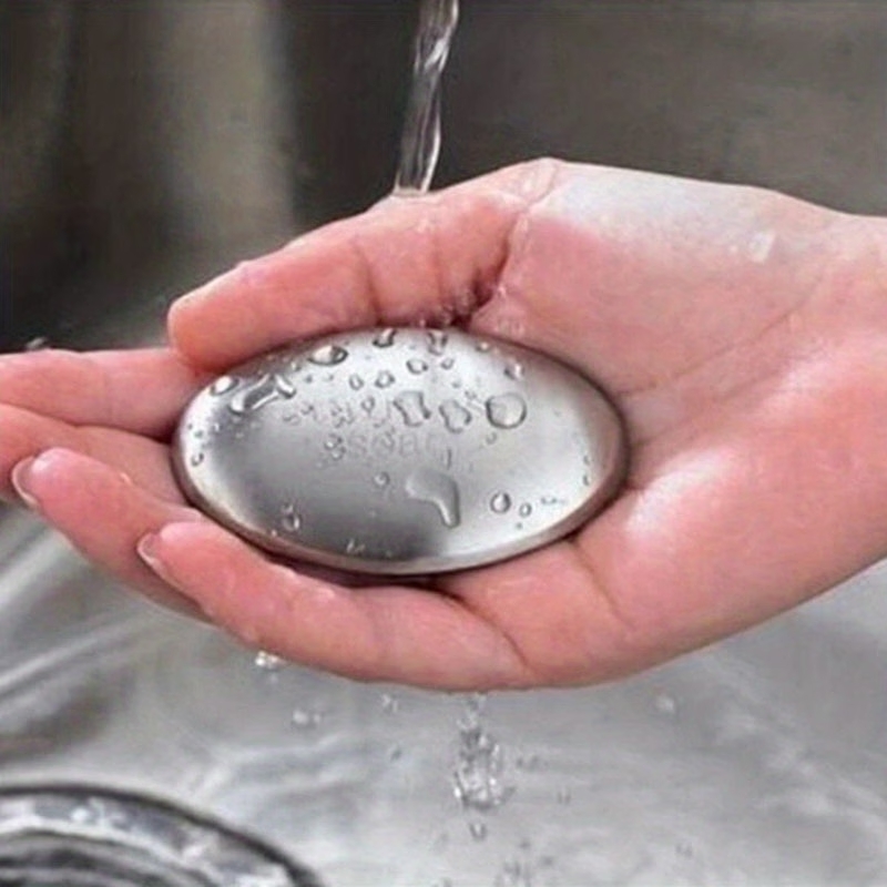 Stainless steel oval soap product image